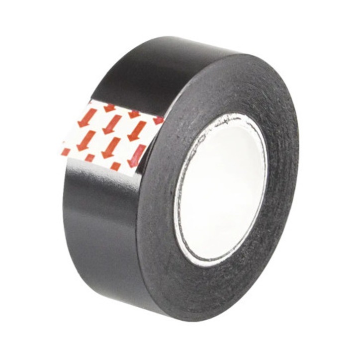 Rola banda magnetica autoadeziva, 3m x 19mm, negru, 1 bucata