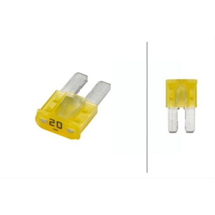 Set siguranțe 20A Hella tip Micro2, 5 buc