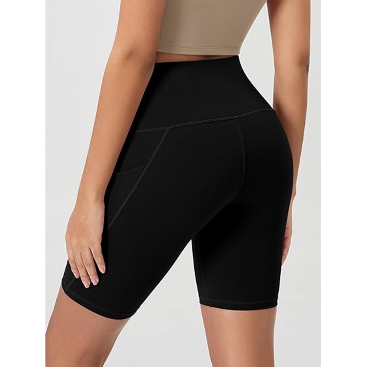 2 részes női fitness leggings szett, YSBER®, női rövid jóga nadrág, formázó hatás, tökéletes push-up, fitneszhez, jógához, aerobichoz, futáshoz, elasztán, fekete, Fekete