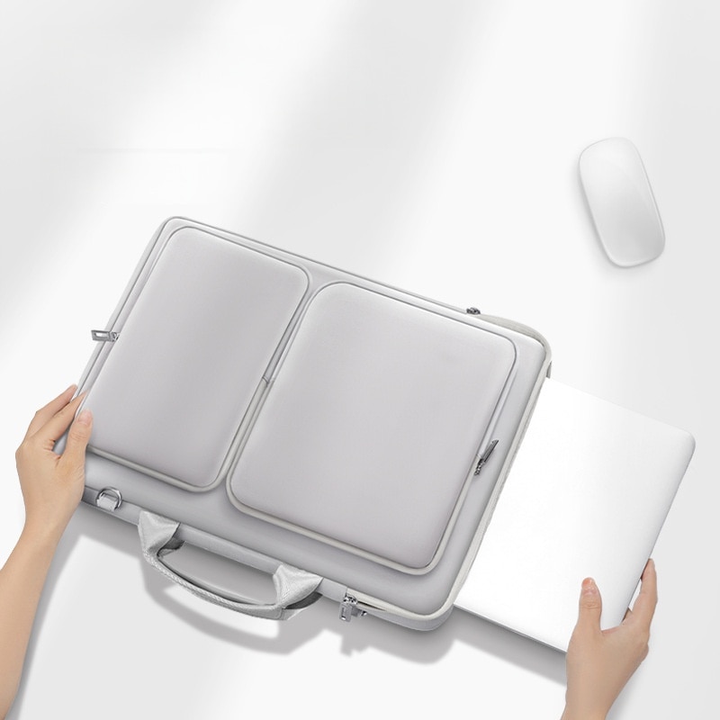 Geanta laptop, 15, 6 inci, impermeabila, durabila, respirabila, eleganta, 43x32x3 cm, gri