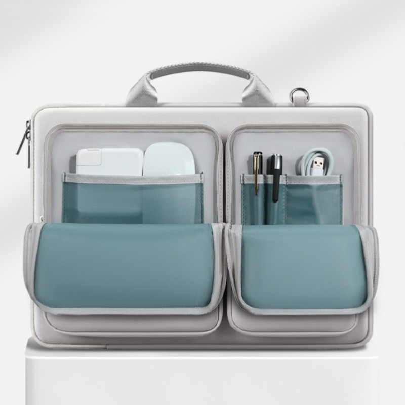 Geanta laptop, 15, 6 inci, impermeabila, durabila, respirabila, eleganta, 43x32x3 cm, gri