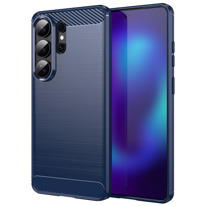 Husa pentru Samsung Galaxy S26 Ultra - Techsuit Carbon Silicone - Blue