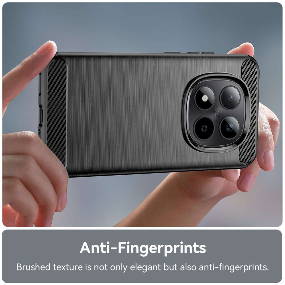 Husa pentru Xiaomi Redmi Note 15 Pro Plus 5G Carbon Liquid Silicone, negru