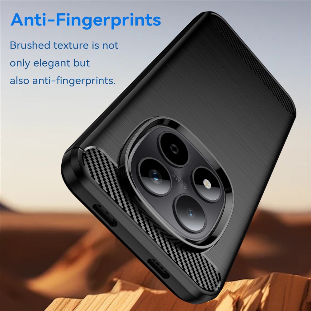 Husa pentru Xiaomi Redmi Note 15 Pro Plus 5G Carbon Liquid Silicone, negru