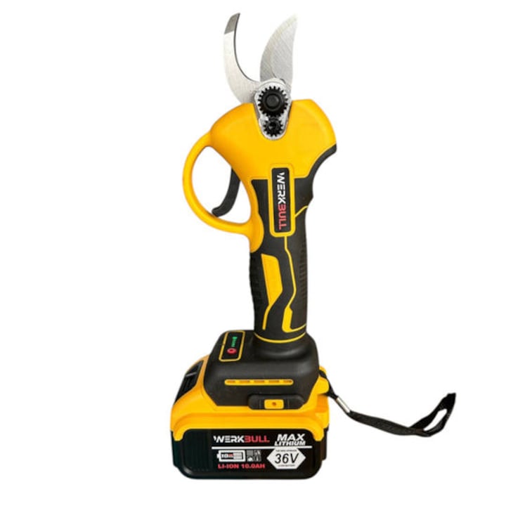 Акумулаторна лозарска ножица 36V – 10 Ah с две батерии и подарък резервен нож