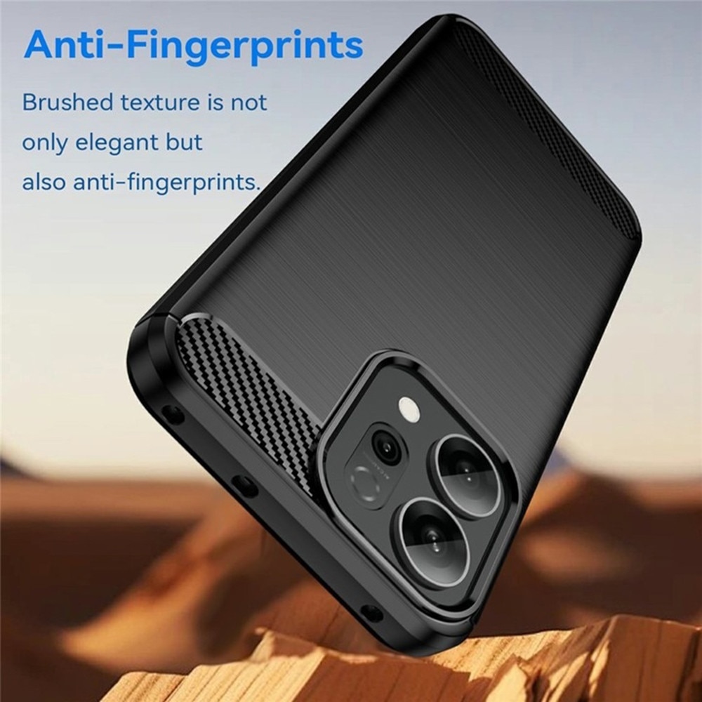 Husa pentru Oppo Reno16 F / Reno16 FS - Techsuit Carbon Silicone - Black