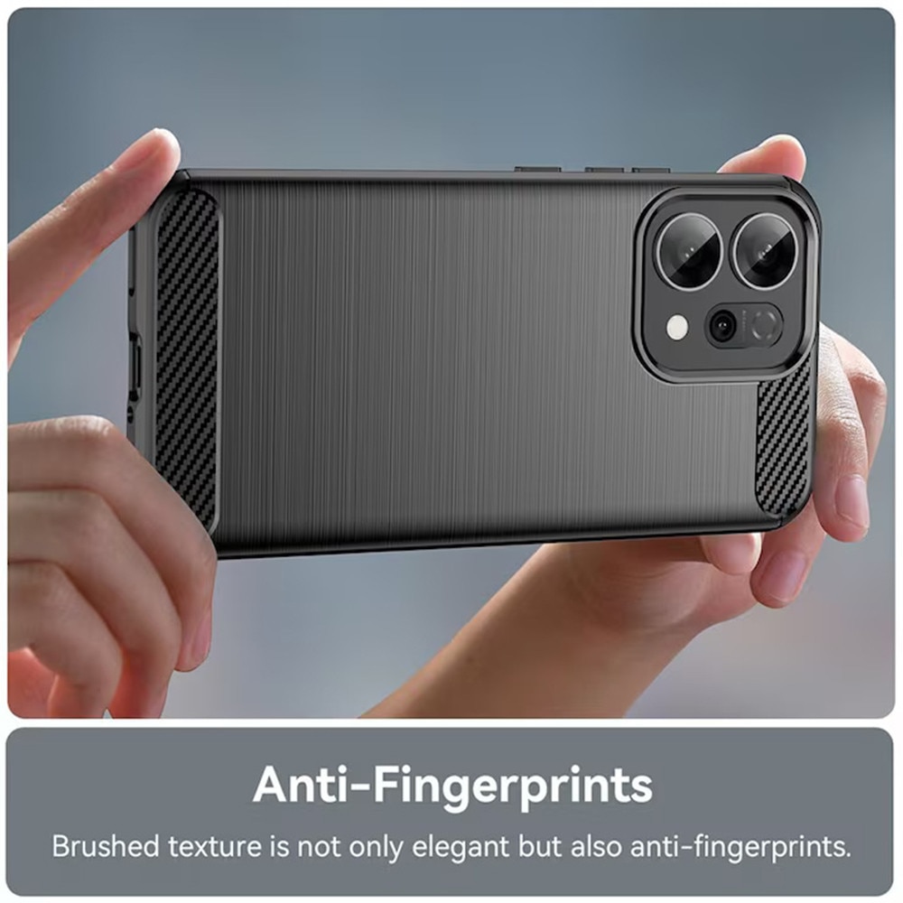 Husa pentru Oppo Reno16 F / Reno16 FS - Techsuit Carbon Silicone - Black