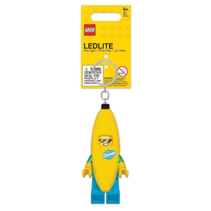 LEGO® - Breloc cu lanterna LED, Banana Guy