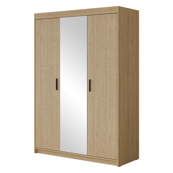 Dulap cu oglinda Melen 3D, MIRJAN 24, stejar uleiat, 53x133x191 cm