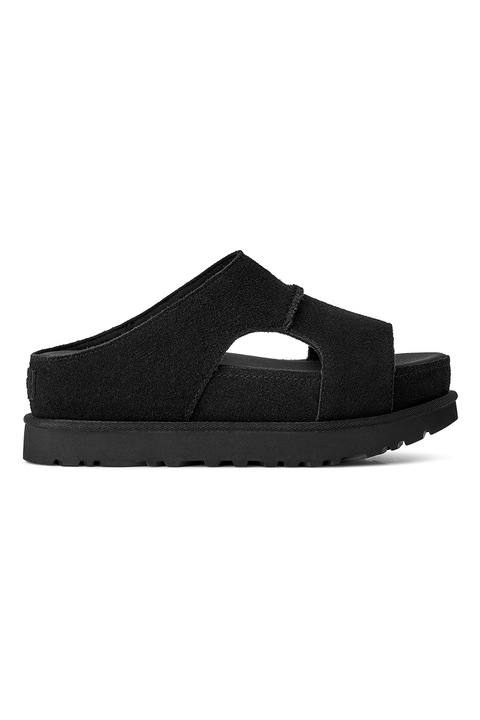 UGG, Goldenstar Hi Cutout nyersbőr papucs, Fekete, 36
