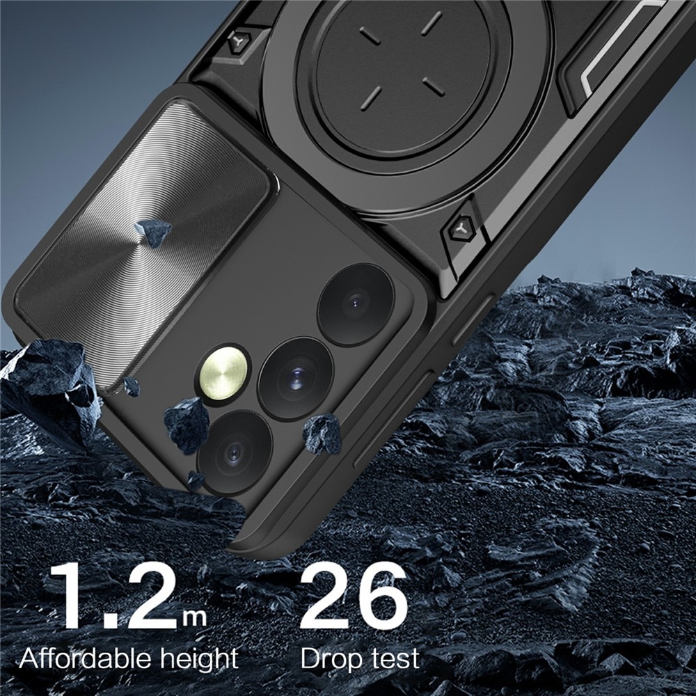 Husa pentru OnePlus 15R, SKYDDAR INNOVATION, CamGuard Pro, Inel Magnetic, Protectie Camera, set cu sticker, Negru