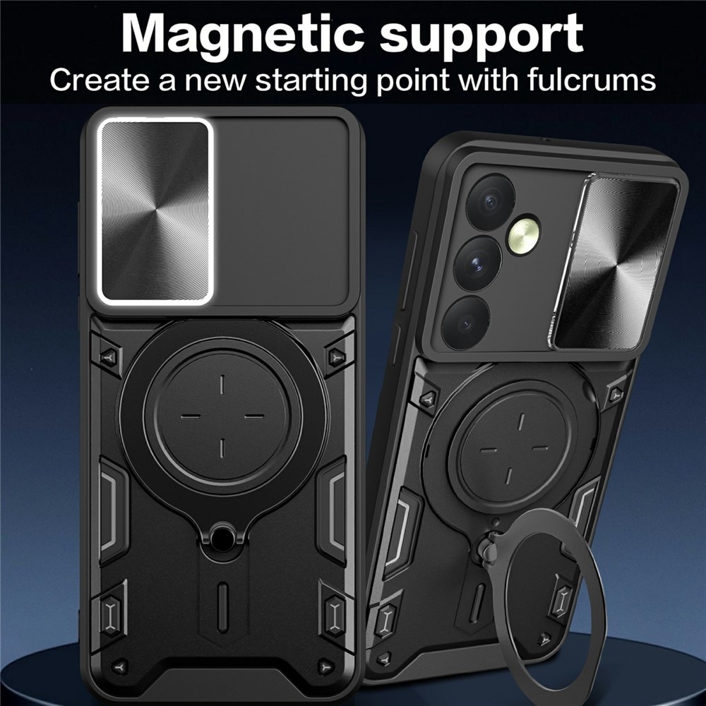 Husa pentru OnePlus 15R, SKYDDAR INNOVATION, CamGuard Pro, Inel Magnetic, Protectie Camera, set cu sticker, Negru