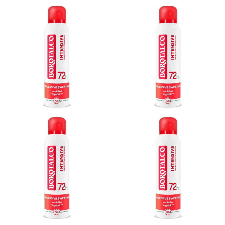 4 db Borotalco Intensive dezodor spray 150 ml szett