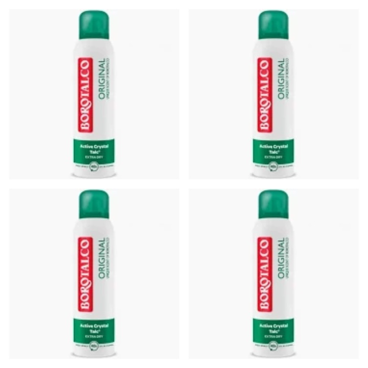 Borotalco Original dezodor spray, 4 x 150 ml