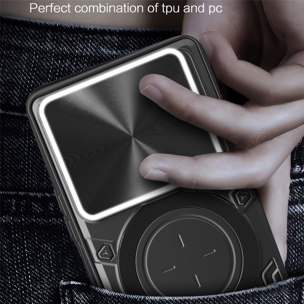 Husa pentru Xiaomi Redmi Note 15 Pro 5G cu protectie pentru camera si suport magnetic integrat Ring Shockproof, negru