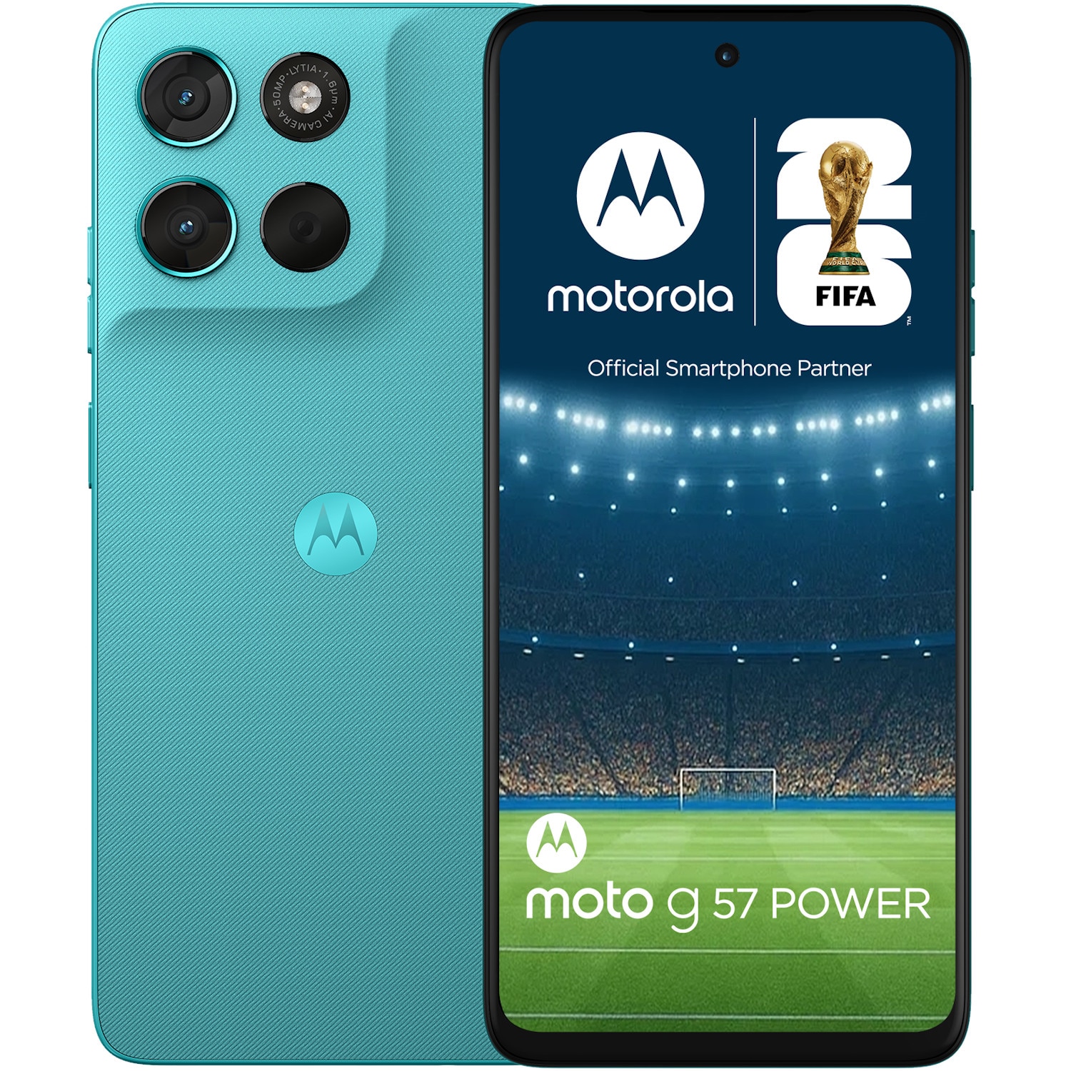 Telefon mobil Motorola G57 Power, Dual SIM, 256GB, 12GB RAM, 5G, Pantone Fluidity