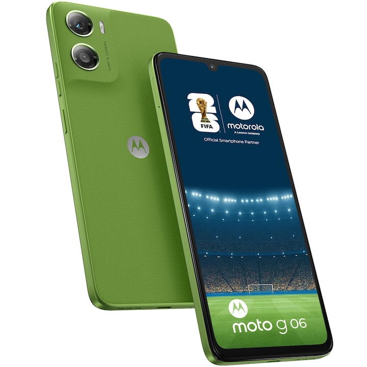 Telefon mobil Motorola g06, Dual SIM, 256GB, 4GB RAM, Tendril Green