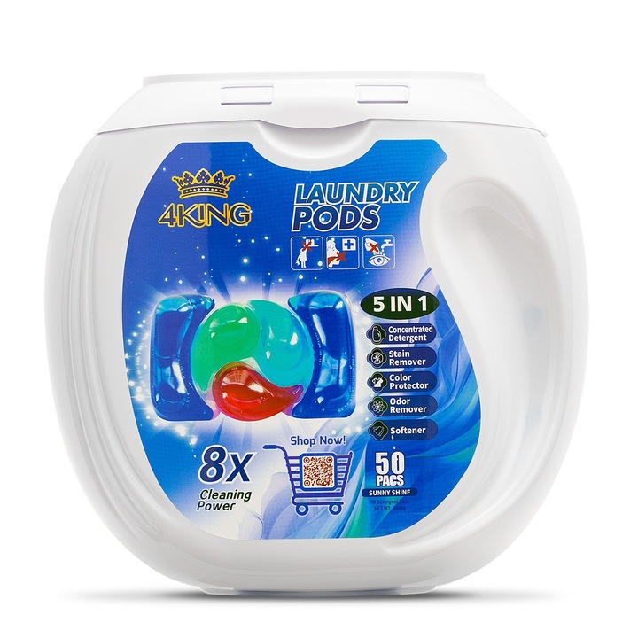 4KING 5in1 mosókapszula, Sunny Shine, 20 g, 50 db, 30-90 C