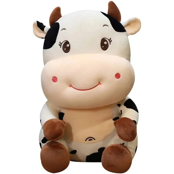Jucarie din Plus, Vacuta vesela, catifelata, 24 cm