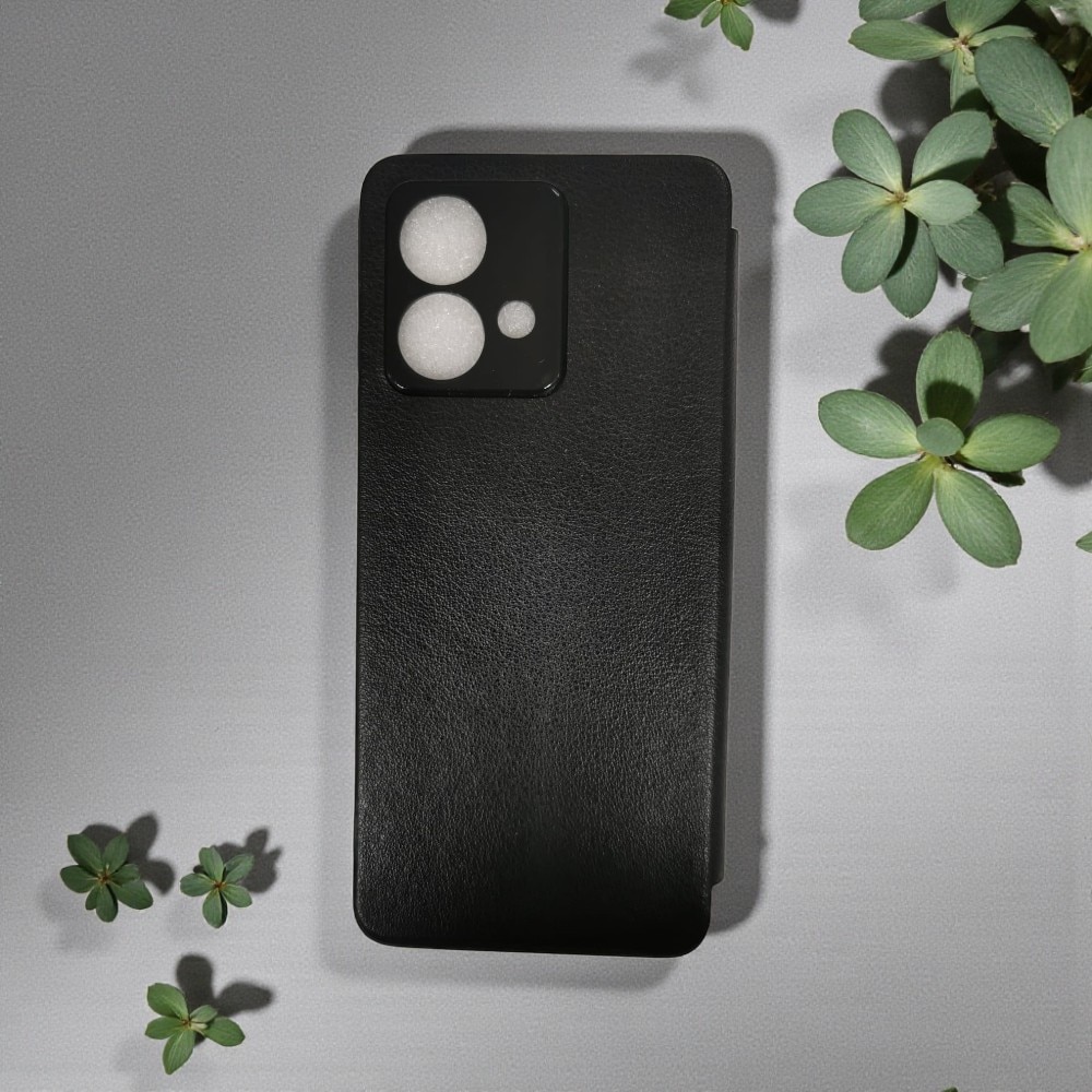 Husa protectie 360, Smart view Book, PU+Policarbonat, pentru Motorola Edge 40 Neo, acoperire completa, Negru/Fumuriu