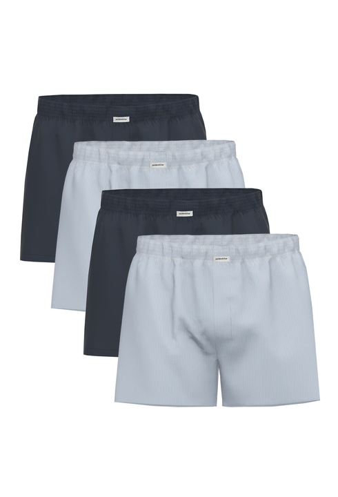 SEIDENSTICKER, Set de boxeri cu banda elastica in talie -- 4 perechi, Albastru