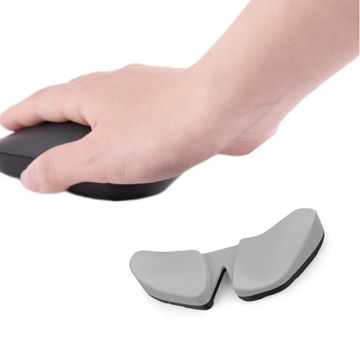 BEEVME ergonomikus csuklótámasz, szürke, 96.2x44x16.8mm, fáradtsággátló