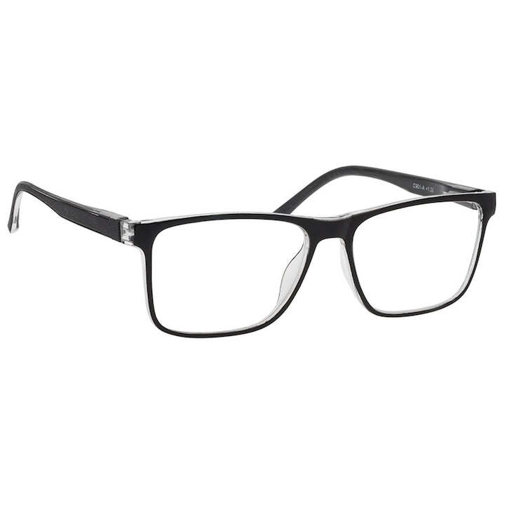 Ochelari de citit Correct+, +2.00 dioptrii, plastic, pentru bărbați