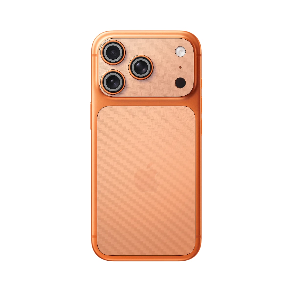 Folie iSkinz pentru Apple iPhone 17 Pro - Carbon Transparent, Simple Cut, Skin Adeziv Full Cover, Protectie Carcasa Spate si Laterale