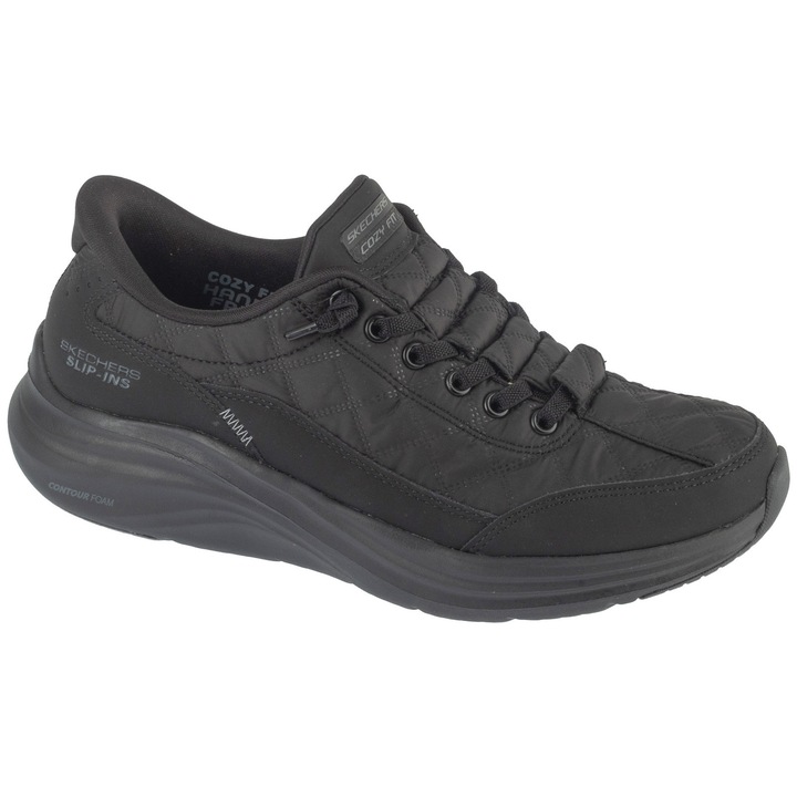 Pantofi sport, Skechers Slip-ins: Contour Foam - Cozy Fit 150404, Negru