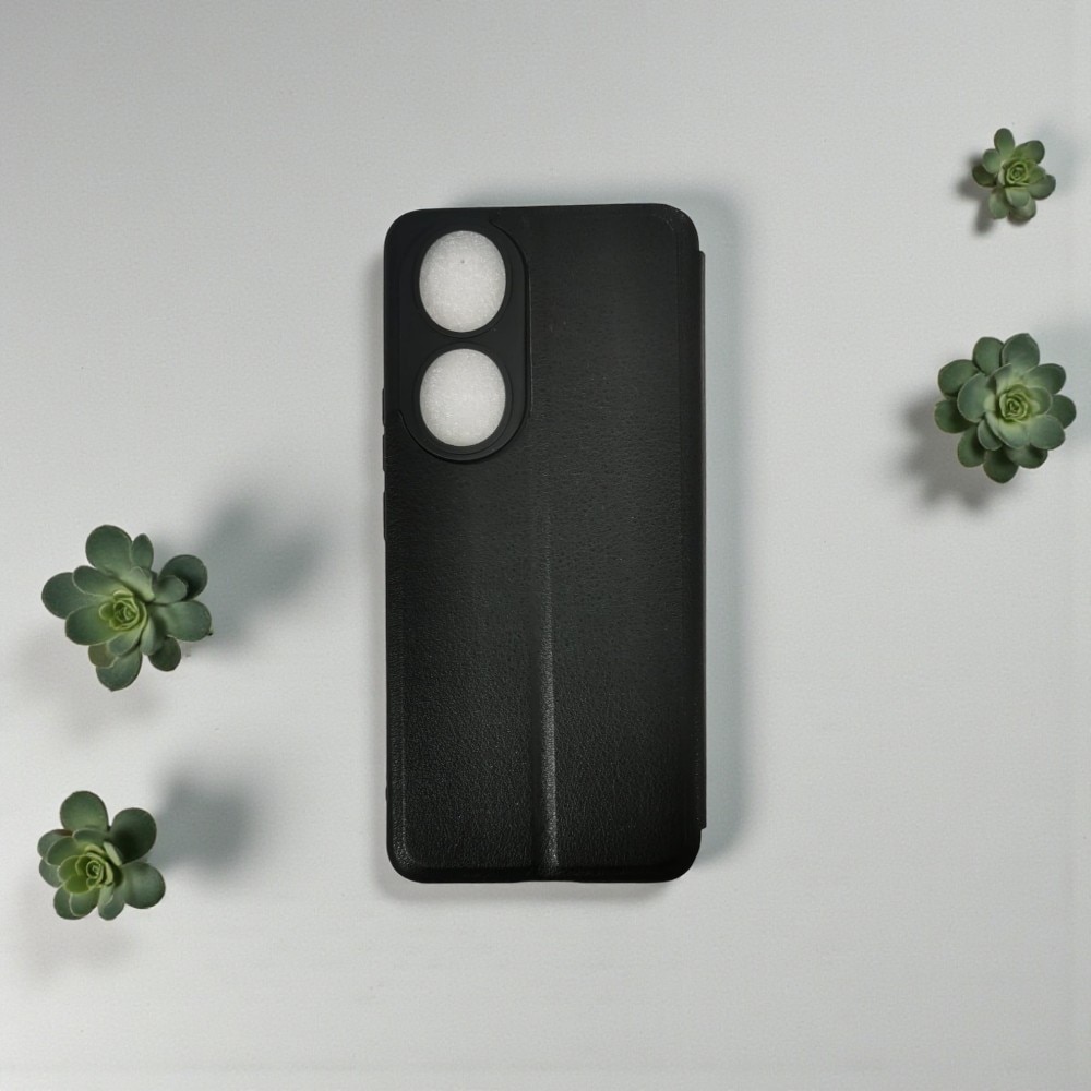 Husa protectie 360, Smart view Book, PU+Policarbonat, pentru Honor 90, acoperire completa, Negru/Fumuriu