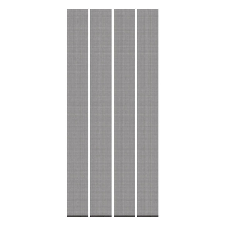 Plasa anti ţânţari pentru uşă, 100x220cm, neagră, set 4 piese