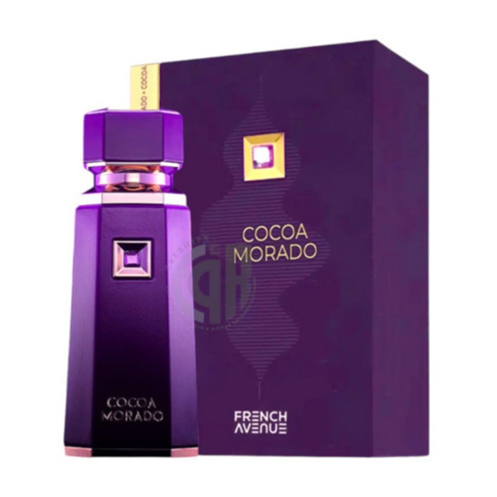 Unisex parfüm Cocoa Morado, 100ml, orientális fás aroma, fűszeres jegyek, elegáns csomagolás