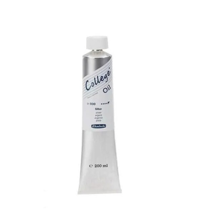 Culoare ulei College 200 ml - Schmincke, 31800015 Silver 200ml - College