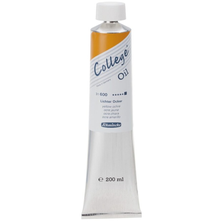 Culoare ulei College 200 ml - Schmincke, 31600015 Yellow ochre 200ml - College