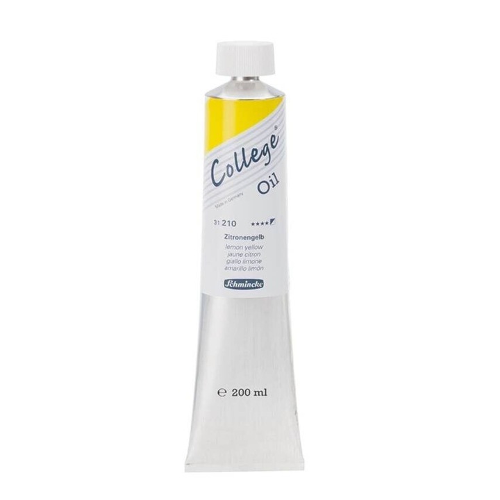 Culoare ulei College 200 ml - Schmincke, 31210015 Lemon yellow 200 ml - College