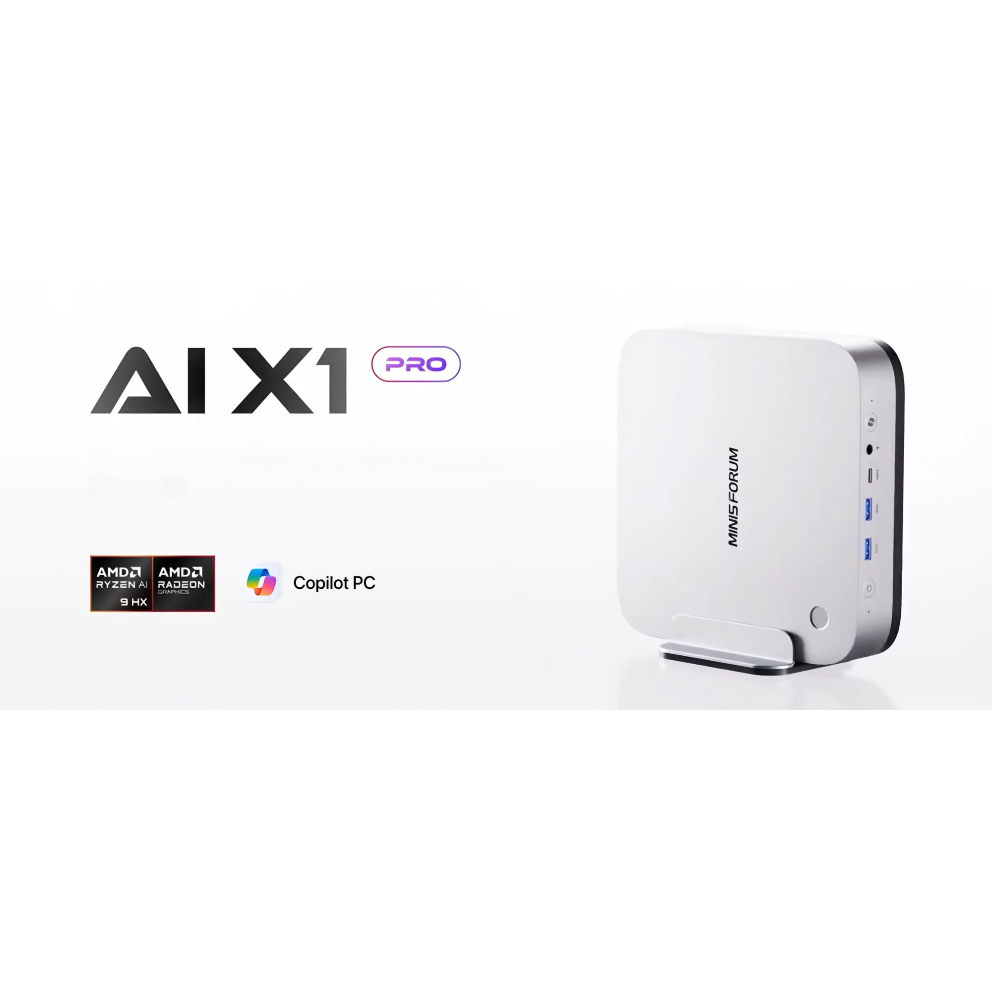 Mini PC, Minisforum, AI X1 Pro, Procesor AMD Ryzen AI 9 HX 370