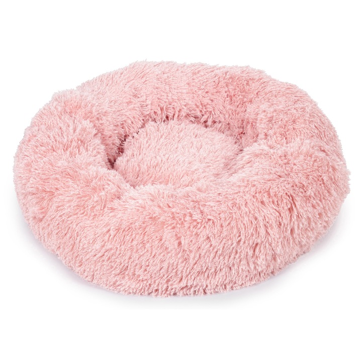 Pat pentru animale de companie Komforthome, moale, antiderapant, 60 cm, roz