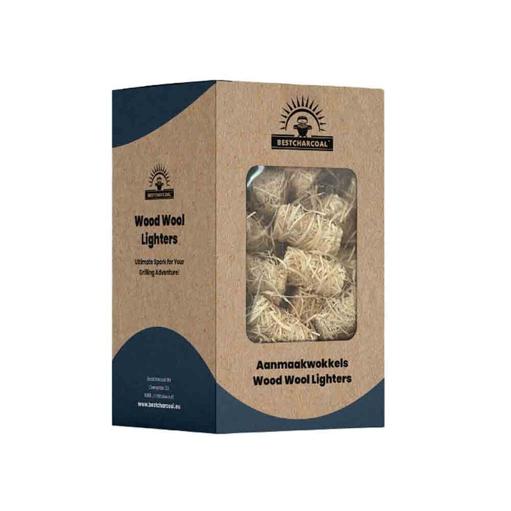 Aprinzătoare de cărbuni Bestcharcoal 1 kg, Aprinzătoare de foc, potrivite pentru grătare, cuptoare și șeminee
