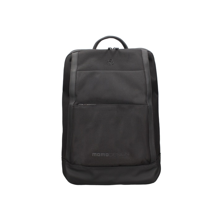 MOMO DESIGN, Rucsac din piele ecologica si material textil Velorum, Negru
