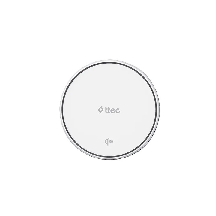 Безжично Wireless зарядно ttec, 220V, AirCharger M Pro, Qi2, MagSafe, 15W, iPhone, Android, Wireless Fast Charger, Бяло