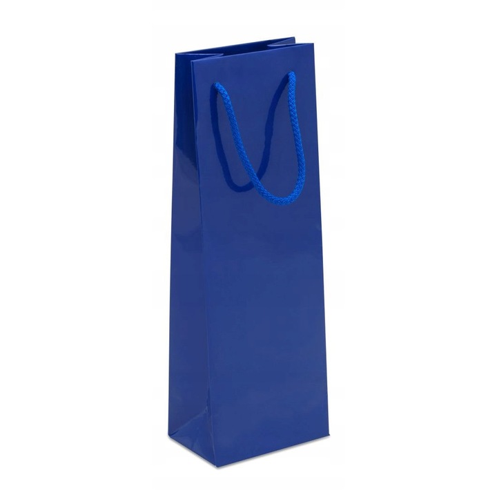 Punga de cadou din hartie, Neopak, Orice ocazie, Material Hartie, 120 mm x 80 mm x 400 mm, Culoare Albastru