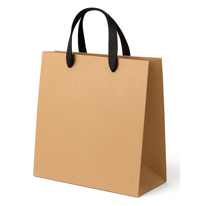 Punga de cadou din hartie, Neopak, Orice ocazie, Material Hartie, 115 mm x 65 mm x 150 mm, Culoare Maro