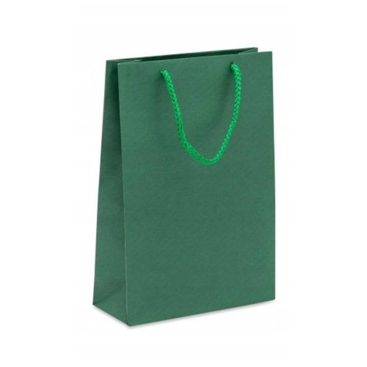 Punga de cadou din hartie, Neopak, Orice ocazie, Material Hartie, 170 mm x 70 mm x 250mm, Culoare Verde