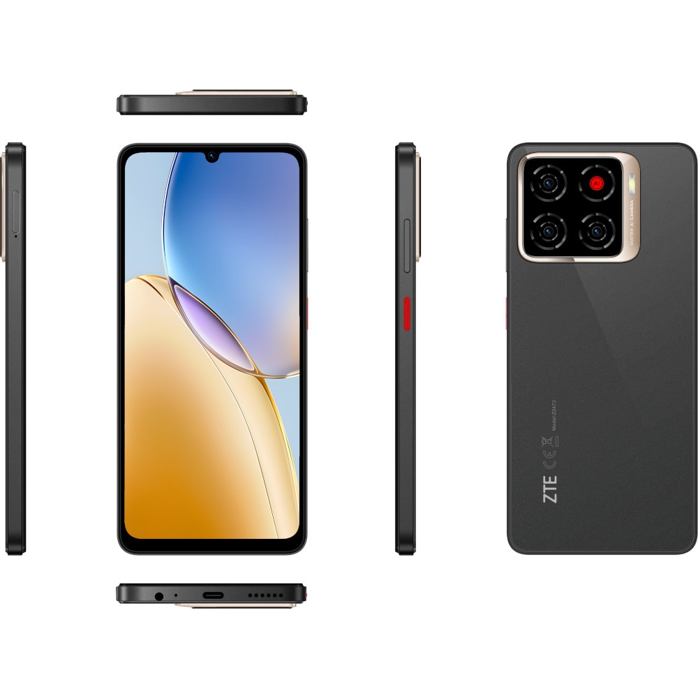 Telefon mobil ZTE Blade A56, 128GB, 4GB, Dual SIM, Celestial Black