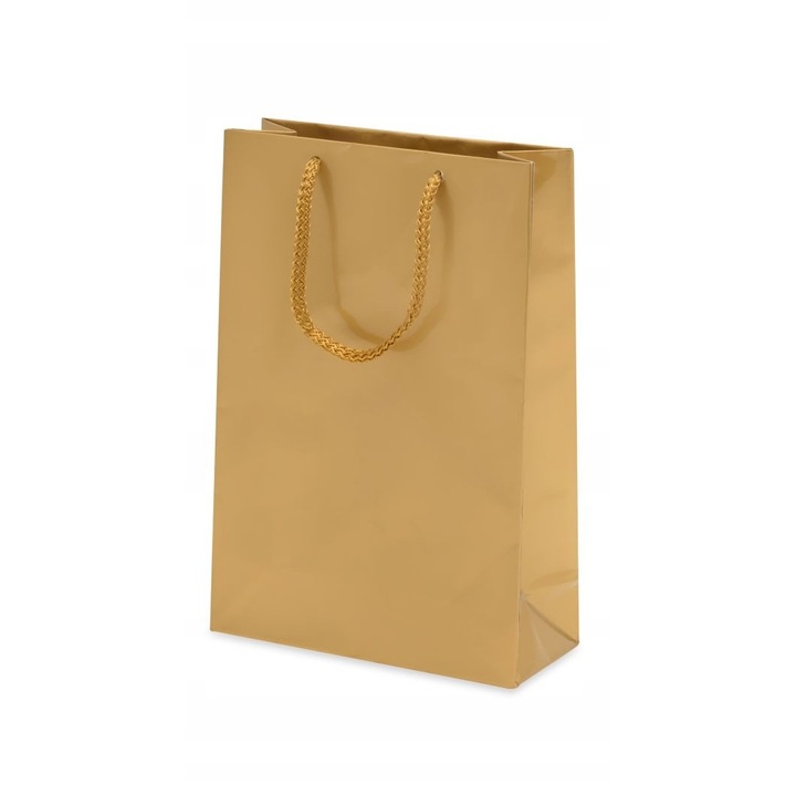 Set Punga de cadou din hartie, Neopak, Orice ocazie, Material Hartie, 170 mm x 70 mm x 250 mm, Culoare Maro, 2 bucati