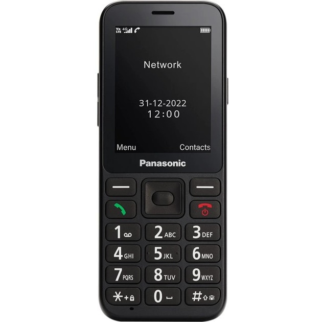 Telefon mobil Panasonic KX-TU260EXB, 4G, ecran 2.4", negru, buton SOS, hands-free