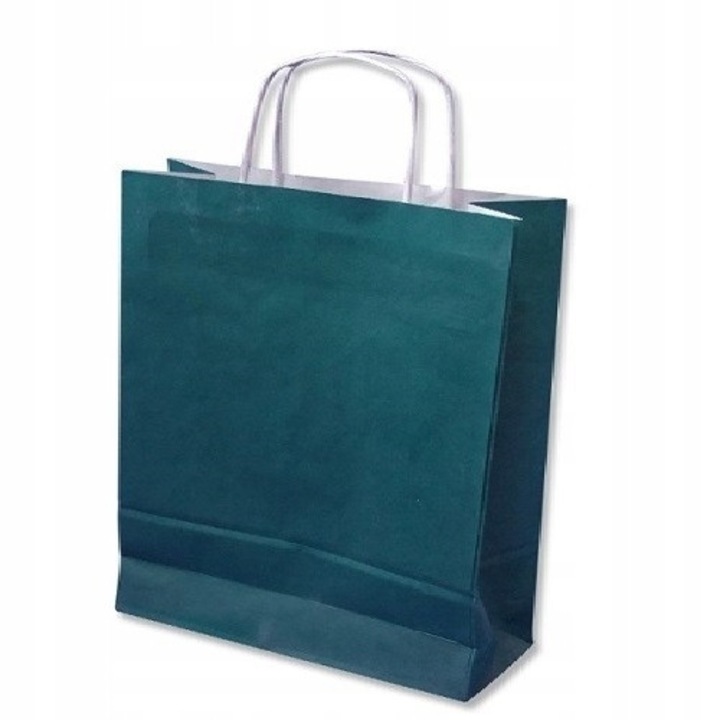 Set Punga de cadou din hartie, Neopak, Orice ocazie, Material Hartie, 305 mm x 170 mm x 340 mm, Culoare Verde, 10 bucati