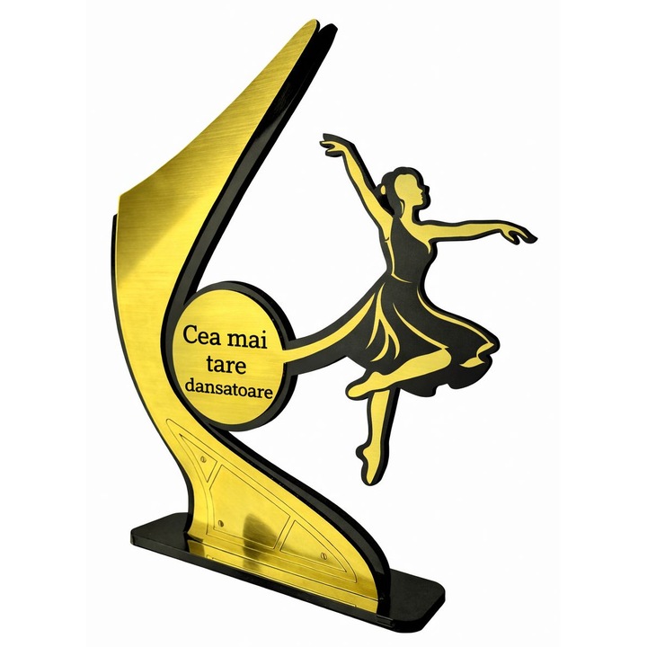 Trofeu sportiv DANSATOARE, calitate premium, cea mai tare dansatoare, inaltime 25 cm