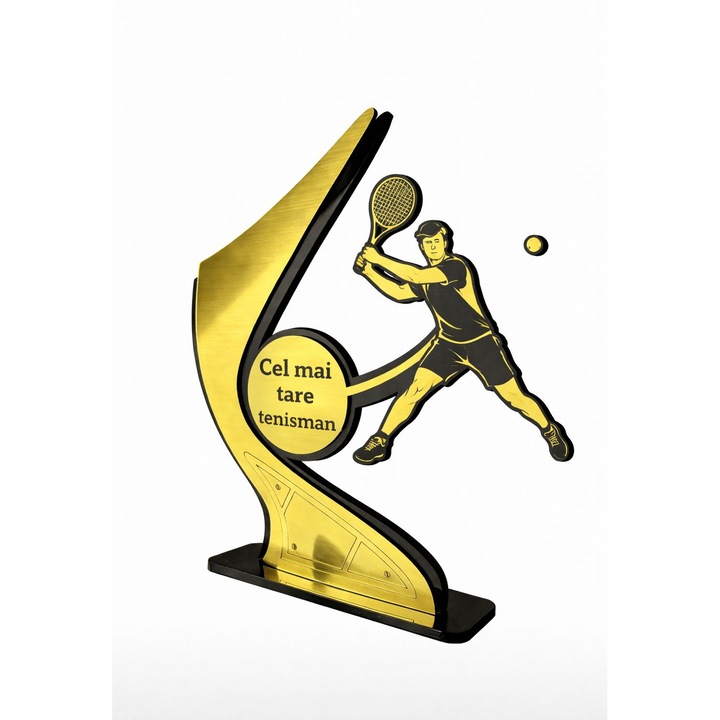 Trofeu sportiv TENIS 2, calitate premium, cel mai bun tenismen, inaltime 25 cm
