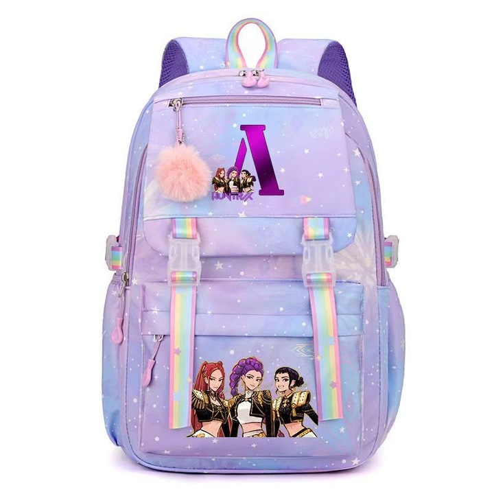 Ghiozdan Kpop Witch Hunters, design anime, impermeabil, capacitate mare, 30x22x44cm